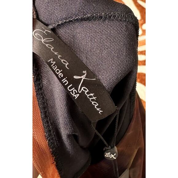 Elana Kattan Mesh Blouse Floral Y2K Boho Large Gautier Style Top - Picture 6 of 6